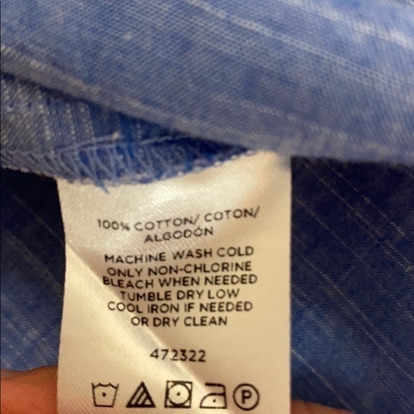 Loft Outlet Babydoll Blue Top with Lace - Picture 5 of 9